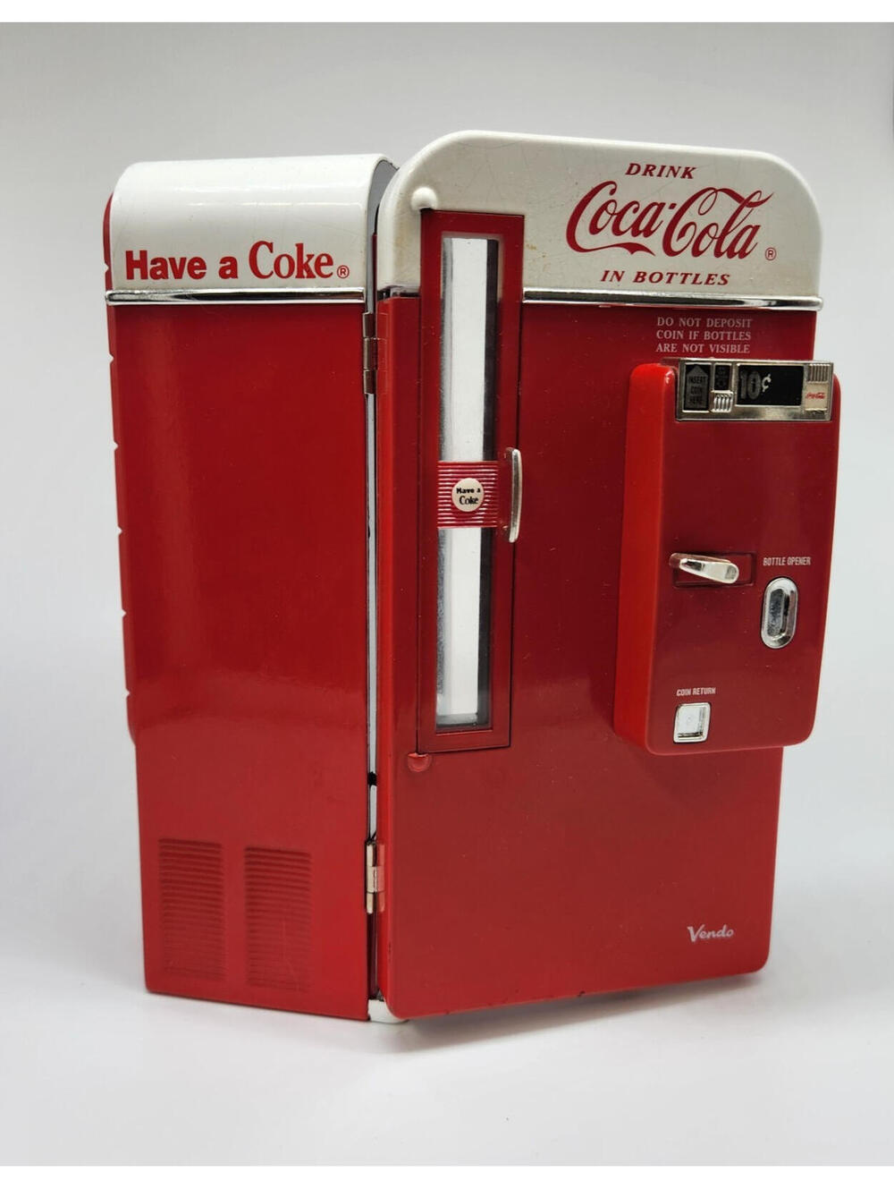 1994 Coca Cola Mini Vendo Vending Machine AM FM Radio Coke Collectible Works